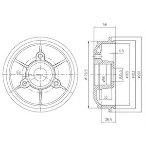 DELPHI BFR267 Тормозной барабан для CITROËN CHANSON (CитроËн Чансон) DELPHI BFR267 Тормозной барабан для CITROËN CHANSON (CитроËн Чансон)