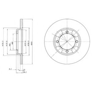DELPHI BG2324 Тормозной диск для MITSUBISHI TREDIA (Митсубиши/митсубиси Трэдиа) DELPHI BG2324 Тормозной диск для MITSUBISHI TREDIA (Митсубиши/митсубиси Трэдиа)