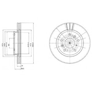 DELPHI BG2547 Тормозной диск для MAZDA 626 III (Мазда 626 3) DELPHI BG2547 Тормозной диск для MAZDA 626 III (Мазда 626 3)