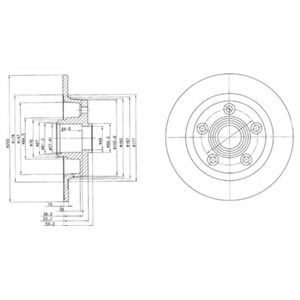 DELPHI BG2549 Тормозной диск для MAZDA 626 III (Мазда 626 3) DELPHI BG2549 Тормозной диск для MAZDA 626 III (Мазда 626 3)