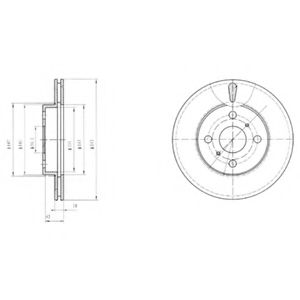 DELPHI BG2588 Тормозной диск для TOYOTA COROLLA FX (Тойота/тоета Cоролла инфинити фх) DELPHI BG2588 Тормозной диск для TOYOTA COROLLA FX (Тойота/тоета Cоролла инфинити фх)