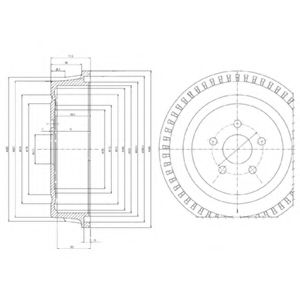 DELPHI BF515 Тормозной барабан 