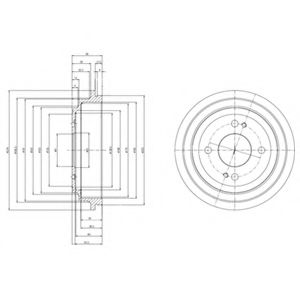 DELPHI BF516 Тормозной барабан 
