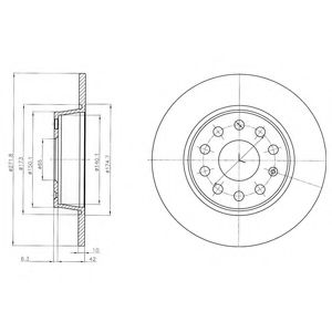 DELPHI BG4324C Тормозной диск для SEAT (Сеат) DELPHI BG4324C Тормозной диск для SEAT (Сеат)