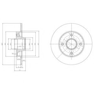 DELPHI BG9022RSC Тормозной диск для CITROËN C3 II (CитроËн С3 2) DELPHI BG9022RSC Тормозной диск для CITROËN C3 II (CитроËн С3 2)