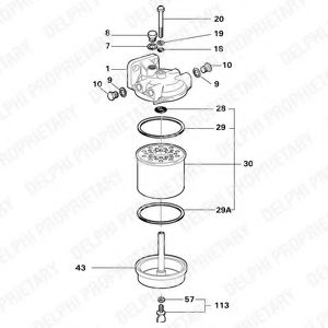 DELPHI 5836B910 Топливный фильтр для VOLKSWAGEN JETTA I (Фольксваген Жэтта и) DELPHI 5836B910 Топливный фильтр для VOLKSWAGEN JETTA I (Фольксваген Жэтта и)