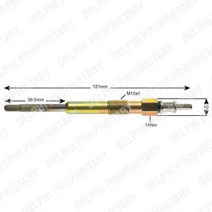 DELPHI HDS387 Свеча накаливания для SMART CABRIO (Смарт Cабрио) DELPHI HDS387 Свеча накаливания для SMART CABRIO (Смарт Cабрио)