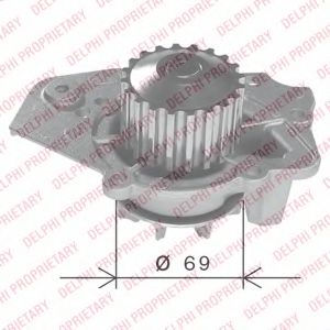 DELPHI WP1507 Водяной насос для PEUGEOT 309 II (Пежо 309 2) DELPHI WP1507 Водяной насос для PEUGEOT 309 II (Пежо 309 2)