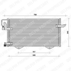 DELPHI TSP0225010 Конденсатор, кондиционер для AUDI 90 (Ауди 90) DELPHI TSP0225010 Конденсатор, кондиционер для AUDI 90 (Ауди 90)