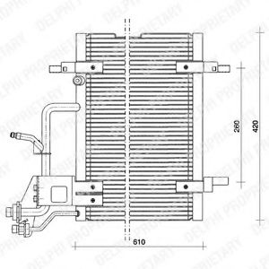 DELPHI TSP0225011 Конденсатор, кондиционер для AUDI A4 (Ауди А4) DELPHI TSP0225011 Конденсатор, кондиционер для AUDI A4 (Ауди А4)