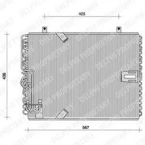 DELPHI TSP0225015 Конденсатор, кондиционер для BMW 7 (Бмв 7) DELPHI TSP0225015 Конденсатор, кондиционер для BMW 7 (Бмв 7)