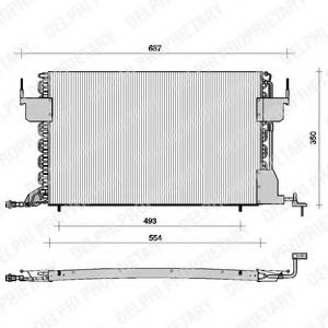 DELPHI TSP0225021 Конденсатор, кондиционер для PEUGEOT (Пежо) DELPHI TSP0225021 Конденсатор, кондиционер для PEUGEOT (Пежо)