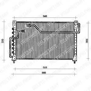 DELPHI TSP0225035 Конденсатор, кондиционер для MAZDA 626 III (Мазда 626 3) DELPHI TSP0225035 Конденсатор, кондиционер для MAZDA 626 III (Мазда 626 3)