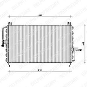 DELPHI TSP0225051 Конденсатор, кондиционер для OPEL OMEGA A (Опель Омэга а) DELPHI TSP0225051 Конденсатор, кондиционер для OPEL OMEGA A (Опель Омэга а)