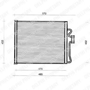DELPHI TSP0225155 Конденсатор, кондиционер для BMW 7 (Бмв 7) DELPHI TSP0225155 Конденсатор, кондиционер для BMW 7 (Бмв 7)