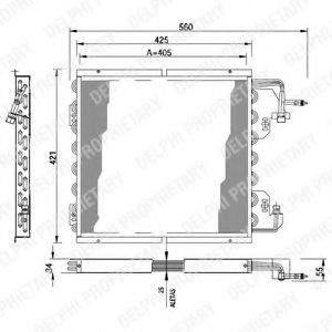 DELPHI TSP0225178 Конденсатор, кондиционер для RENAULT CLIO I (Рено Cлио и) DELPHI TSP0225178 Конденсатор, кондиционер для RENAULT CLIO I (Рено Cлио и)