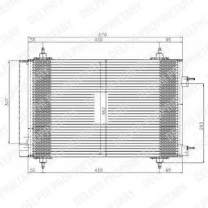 DELPHI TSP0225549 Конденсатор, кондиционер для CITROëN (Cитроëн) DELPHI TSP0225549 Конденсатор, кондиционер для CITROëN (Cитроëн)