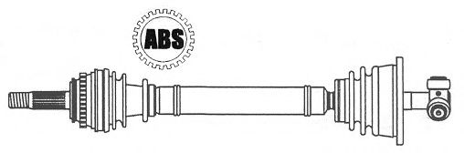 FARCOM 123133 Приводной вал для VOLVO 480 E (Вольво 480 э)