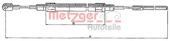 METZGER 10.415 Трос, стояночная тормозная система для BMW (Бмв) METZGER 10.415 Трос, стояночная тормозная система для BMW (Бмв)