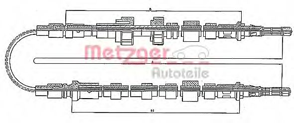METZGER 10.535 Трос, стояночная тормозная система для FORD ORION II (Форд Орион 2) METZGER 10.535 Трос, стояночная тормозная система для FORD ORION II (Форд Орион 2)