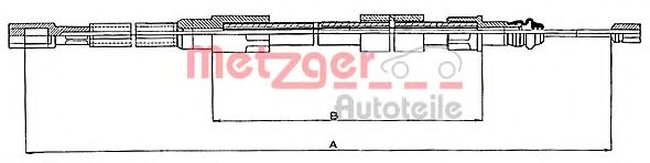 METZGER 10.7211 Трос, стояночная тормозная система для VOLKSWAGEN LT 28-35 I (Фольксваген Лт 28-35 и) METZGER 10.7211 Трос, стояночная тормозная система для VOLKSWAGEN LT 28-35 I (Фольксваген Лт 28-35 и)
