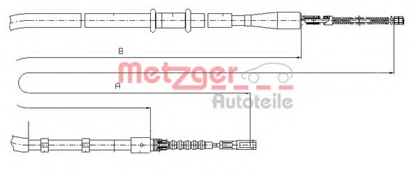 METZGER 10.7503 Трос, стояночная тормозная система для AUDI 90 (Ауди 90) METZGER 10.7503 Трос, стояночная тормозная система для AUDI 90 (Ауди 90)