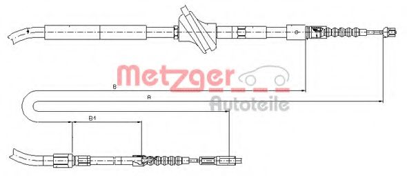 METZGER 10.7583 Трос, стояночная тормозная система для AUDI A6 (Ауди А6) METZGER 10.7583 Трос, стояночная тормозная система для AUDI A6 (Ауди А6)