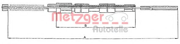 METZGER 10.9030 Трос, стояночная тормозная система для SKODA (Шкода) METZGER 10.9030 Трос, стояночная тормозная система для SKODA (Шкода)