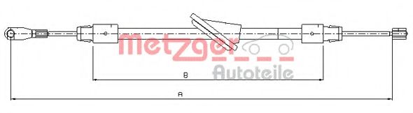 METZGER 10.9443 Трос, стояночная тормозная система для MERCEDES-BENZ E-CLASS (Мэрcэдэс-бэнз Е класс) METZGER 10.9443 Трос, стояночная тормозная система для MERCEDES-BENZ E-CLASS (Мэрcэдэс-бэнз Е класс)