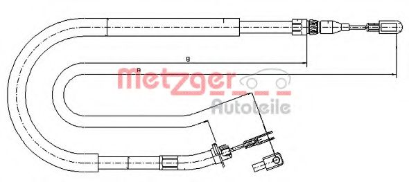 METZGER 10.9873 Трос, стояночная тормозная система для MERCEDESBENZ (Мерседес бенц) METZGER 10.9873 Трос, стояночная тормозная система для MERCEDESBENZ (Мерседес бенц)