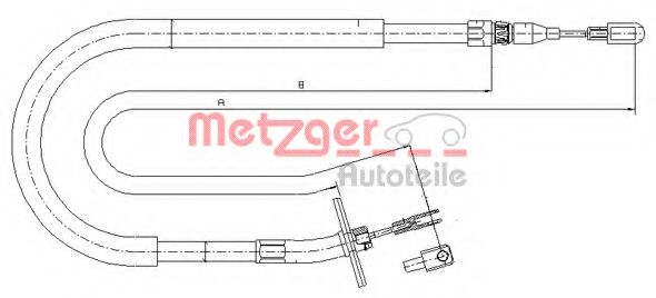 METZGER 10.9876 Трос, стояночная тормозная система для MERCEDESBENZ (Мерседес бенц) METZGER 10.9876 Трос, стояночная тормозная система для MERCEDESBENZ (Мерседес бенц)