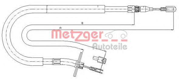 METZGER 10.9877 Трос, стояночная тормозная система для MERCEDESBENZ (Мерседес бенц) METZGER 10.9877 Трос, стояночная тормозная система для MERCEDESBENZ (Мерседес бенц)