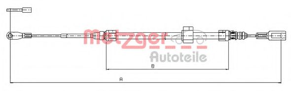 METZGER 10.9881 Трос, стояночная тормозная система для MERCEDESBENZ (Мерседес бенц) METZGER 10.9881 Трос, стояночная тормозная система для MERCEDESBENZ (Мерседес бенц)