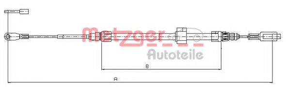 METZGER 10.9884 Трос, стояночная тормозная система для MERCEDESBENZ (Мерседес бенц) METZGER 10.9884 Трос, стояночная тормозная система для MERCEDESBENZ (Мерседес бенц)