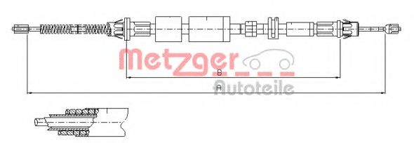 METZGER 11.5502 Трос, стояночная тормозная система для FORD MONDEO (Форд Мондэо) METZGER 11.5502 Трос, стояночная тормозная система для FORD MONDEO (Форд Мондэо)