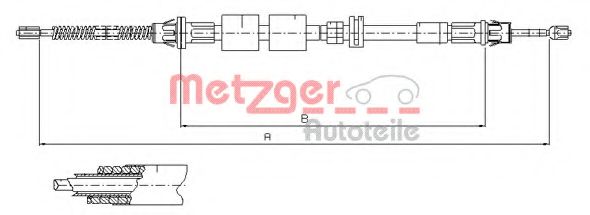 METZGER 11.5507 Трос, стояночная тормозная система для FORD MONDEO (Форд Мондэо) METZGER 11.5507 Трос, стояночная тормозная система для FORD MONDEO (Форд Мондэо)