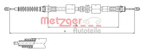 METZGER 11.5508 Трос, стояночная тормозная система для FORD MONDEO (Форд Мондэо) METZGER 11.5508 Трос, стояночная тормозная система для FORD MONDEO (Форд Мондэо)