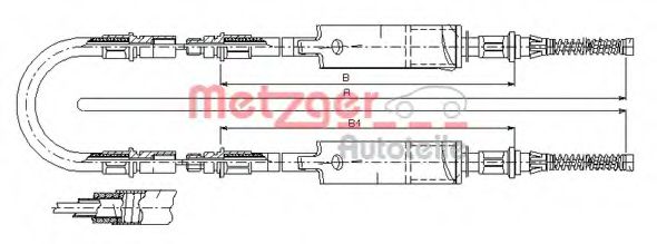 METZGER 11.5661 Трос, стояночная тормозная система для FORD TRANSIT (Форд Трансит) METZGER 11.5661 Трос, стояночная тормозная система для FORD TRANSIT (Форд Трансит)
