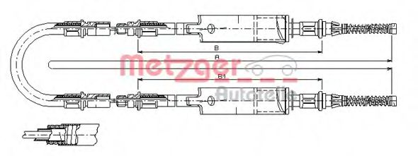 METZGER 11.5662 Трос, стояночная тормозная система для FORD TRANSIT (Форд Трансит) METZGER 11.5662 Трос, стояночная тормозная система для FORD TRANSIT (Форд Трансит)