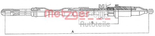 METZGER 11.5751 Трос, стояночная тормозная система для OPEL CORSA A (Опель Cорса а) METZGER 11.5751 Трос, стояночная тормозная система для OPEL CORSA A (Опель Cорса а)