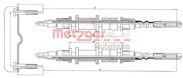 METZGER 11.582 Трос, стояночная тормозная система для OPEL OMEGA A (Опель Омэга а) METZGER 11.582 Трос, стояночная тормозная система для OPEL OMEGA A (Опель Омэга а)