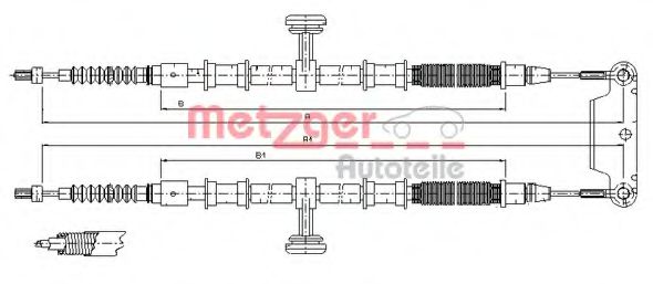 METZGER 11.5944 Трос, стояночная тормозная система для OPEL (Опель) METZGER 11.5944 Трос, стояночная тормозная система для OPEL (Опель)