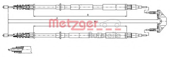 METZGER 11.5950 Трос, стояночная тормозная система для OPEL ASTRA H (Опель Астра н) METZGER 11.5950 Трос, стояночная тормозная система для OPEL ASTRA H (Опель Астра н)