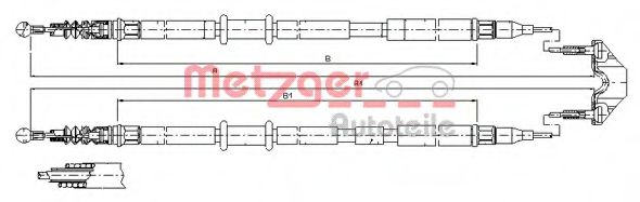METZGER 11.5953 Трос, стояночная тормозная система для OPEL ASTRA H (Опель Астра н) METZGER 11.5953 Трос, стояночная тормозная система для OPEL ASTRA H (Опель Астра н)