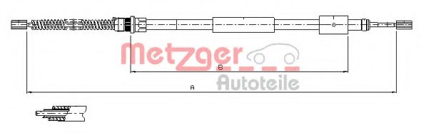 METZGER 11.603 Трос, стояночная тормозная система для PEUGEOT 309 II (Пежо 309 2) METZGER 11.603 Трос, стояночная тормозная система для PEUGEOT 309 II (Пежо 309 2)