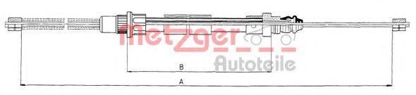 METZGER 11.6581 Трос, стояночная тормозная система для RENAULT LUTECIA I (Рено Лутэcиа и) METZGER 11.6581 Трос, стояночная тормозная система для RENAULT LUTECIA I (Рено Лутэcиа и)
