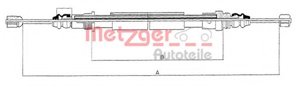 METZGER 11.6582 Трос, стояночная тормозная система для RENAULT LUTECIA I (Рено Лутэcиа и) METZGER 11.6582 Трос, стояночная тормозная система для RENAULT LUTECIA I (Рено Лутэcиа и)