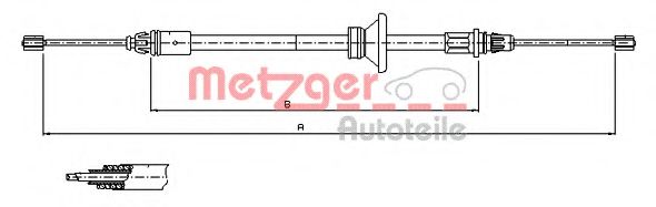 METZGER 11.6801 Трос, стояночная тормозная система для OPEL (Опель) METZGER 11.6801 Трос, стояночная тормозная система для OPEL (Опель)