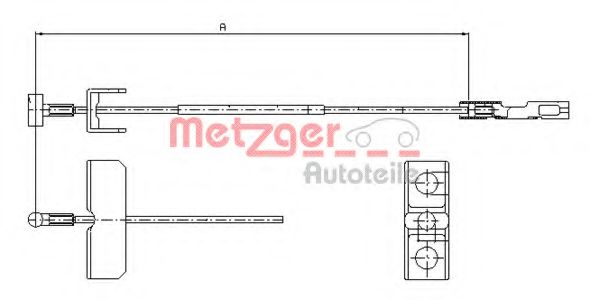 METZGER 11.6802 Трос, стояночная тормозная система для OPEL (Опель) METZGER 11.6802 Трос, стояночная тормозная система для OPEL (Опель)