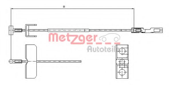 METZGER 11.6803 Трос, стояночная тормозная система для OPEL (Опель) METZGER 11.6803 Трос, стояночная тормозная система для OPEL (Опель)